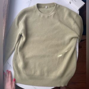 MUJI XS GREEN CREW NECK SWEATER